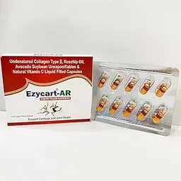 Ezycart-AR Caps-In-Caps Avocado Soyabean Unsaponifiables, Undenatured Collagen Type II, Rosehip Oil & Natural Vitamin C for Joint Health (20 Capsules)-image-53