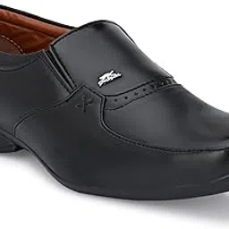 stylelure Synthetic Leather Formal Shoes for Men(Black)-picture-39