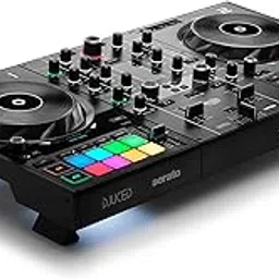 Hercules DJ Control Inpulse 500: 2-deck USB DJ controller for Serato DJ and DJUCED (included) - built-in audio interface, 16 backlit RGB pads, large jog wheels, built-in hardware input mixer and retrac-picture-26