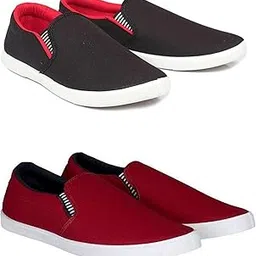 hotstyle Premium Casual Shoes Slip On Sneakers for Men |Combo Pack of 2|176-picture-16