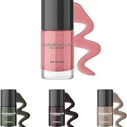 Coloressence Cute Coats Long Lasting Nail Paint | Chip Resistant | Quick Dry | One Swipe Application | Toxin Free nail kit combos (Pack of 4)-image-12