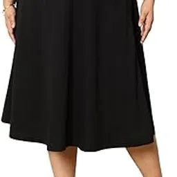 amydus Plus Size A Line Midi Skirt for Women | Sizes 2XL to 9XL | Stretchable & Moisture-Wicking Fabric | A-LIne High Waisted Plus Size Skirts for Women-picture-35