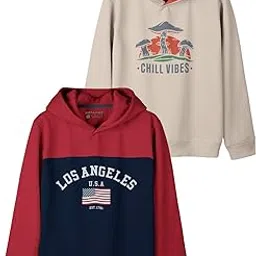 HELLCAT Printed Cotton Blend Hoodie Sweatshirt For Boys - Pack of 2-picture-13