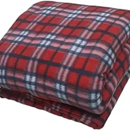 Cover Single Bed ||Fleece|| Checkered Quilt Cover/Duvet Cover/Rajai Cover/Blanket Cover for Winters (70×100 Inches) (Red/Maroon)-picture-30