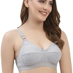 floret Women's Cotton Blend Bra Double Layered, Non-Padded, Full Coverage, Adjustable Straps, Back Closure Comfortable Lingerie for All-Day Support-picture-27