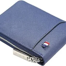 niwlix 9 Slot Vertical Credit Debit Card Holder Money Wallet Zipper Coin Purse for Men Women (NavyBlue)-picture-54