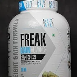 Russian Nutriton FREAK GAIN (KULFI FLAVOUR) Weight Gainers/Mass Gainers (2 kg, KULFI)| Reduces Muscle Breakdown | Increases Energy| 73g Carbs | 400 KCal | 24g Protein-picture-27