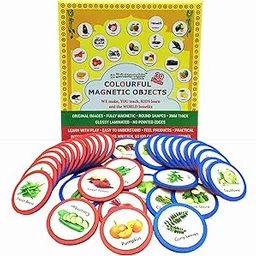 Educational Learning Magnetic Flash Cards are Fridge Magnets Toy Games for Toddlers Child Kids Aged 3-8 Making Them Perfect Birthday Return Gifts Montessori Set 39 Pieces of Vegetable.-picture-13
