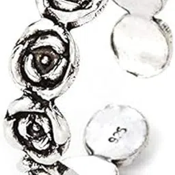 eloish Sterling Silver Single Piece Beautiful Rose Toe Ring for Women-picture-48