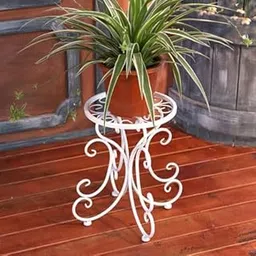 ARHAM ART Plant Stand Indoor Outdoor, Small Tier Tall Black Metal Rustproof Stable Plant Stands, Multiple Plant Sturdy Rack Holder Rack Flower Pot Stand Heavy Duty Plant Round Shelf (White)-image-43