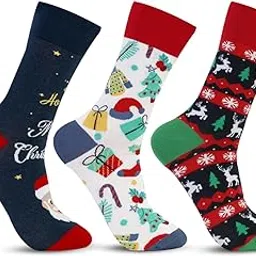 bonjour Unisex Christmas Socks Crew Style - (Pack of 3)-picture-28