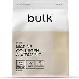 Bulk Marine Collagen and Vitamin C Powder, 14000 mg Per Serving, Type 1, Orange, 250 g, 16 Servings, Packaging May Vary-image-37