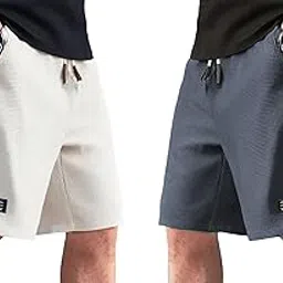 FABRIPPLE Men’s Shorts Combo Pack | Premium Cotton Blend | Comfort Fit for Gym, Casual Multiple Utility Pockets | Breathable Stretchable Fabric | Set of 2-picture-33