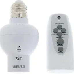 MYADDICTION Wireless Remote Control E27 Bulb Socket 5-10m Control Distance Bulb Holder-picture-29