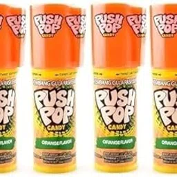 Push Pop Candy Sweet And Refreshing Orange Fruit Flavor Each 10gm (Pack Of 4) Imported-picture-66