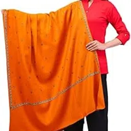 swi with label Women's Hand Embroidered Pure Wool Shawl-picture-24