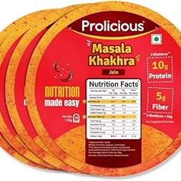 Prolicious High Protein Desi Masala Khakhra | NO Palm Oil | Crispy | Ready to Eat | Flavourful | Healthy Anytime Snack | 170 Grams-picture-11