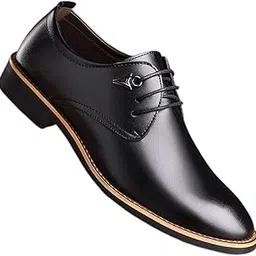 zixer Artificial Leather Formal Shoes for Men || Premium, Party, College, Wedding, Office Shoes for Men Slip On Shoes for Men Without Laceless Shoes for Men (Black)-picture-13