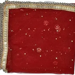 wedding & bridal dupatta Women's Embroidered Net Dupatta For Women's-picture-12