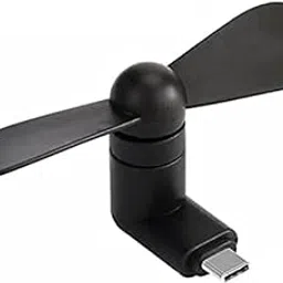 ARKZ Portable USB Type-C Mini Fan, Black, Compact Mobile Phone Cooling Fan for Smartphones, Personal Handheld Device-PACK OF 2-multi Color-image-51