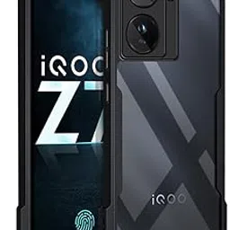 WOW IMAGINE Shock Proof Clear Back Case Mobile Cover for iQOO Z7 5G | iQOO Z7s 5G (Hard | Hybrid PC + TPU | Full Armour Device & Camera Protection | Black)-picture-13