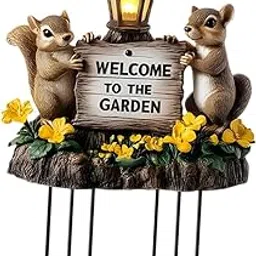 2D Acrylic Squirrel Decor Decorative Garden Stake for Lawn Flower Bed Bonsai-picture-23