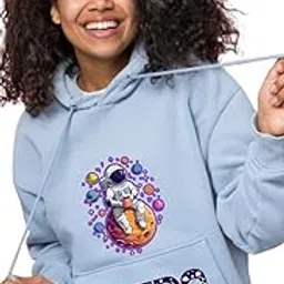 Astro Galaxy Hoodie for Women Regular Fit Space Astronaut Sweatshirt with Planet Graphic Cool Streetwear Pullover for Sci-Fi Fans, Gamers, Trendy Outfits & Casual Wear-image-77