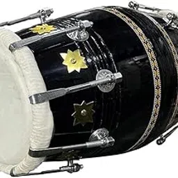 UVII Classical Nut and Bolt Fitting Wooden Handmade Dholak Musical Instrument with Bag and Belt | Professional Dholak for Bhajan Kirtan Temple Folk Music Traditional Dholki-picture-26