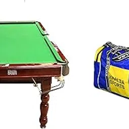 Khalsa Gymnastic Works Billiard Pool Table for Adults/Professional for cue Sports/Fun/Skill/Indoors/Ball/Table Cover/Chalk/Tips/Cue Stand/Triangle/Brush/Duffel Bag 8 x 4 FT for set-01-image-7