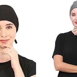 Pack Of-2 Pure Cotton Plain Muslim Women & Girls Under Hijab Cap-picture-51