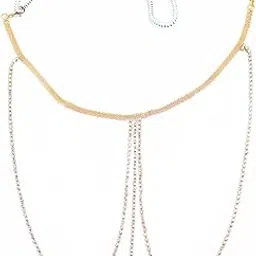 FASHIONS Gold Plated Rhinestone Leg Thigh Chain Boho Layered Tassel Leg Chains Nightclub Beach Body Chain Jewellery For Women Girls-image-96