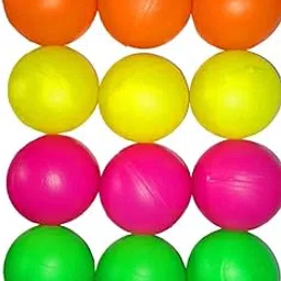 Little Toys Hard Plastic Cricket Ball for Kids Multicolor Plastic Cricket Ball - 9 inch Diameter -(Pack of 12)-image-0