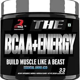 FitMax BCAA + Energy Powerful Intra Workout Powder with L-arginine, L-Carnitine, L-Citrulline for Energy Burst & Athletic Performance | 240g (30 Servings) (240g, Blueberry)-picture-16