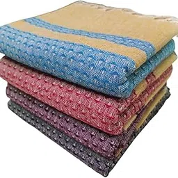 Ultra Soft Large Cotton Bath Towel – Quick Dry, High Absorbency, Lightweight|Multipurpose Towel for Travel, Gym, Spa, Shower (DEEP Pack of 4) Blue,RED,Black, Dark Purple-picture-18