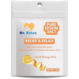 Dr.Relax 100% Pure Epsom Bath Salt Crystal | Detox Bath Salt For Stress Relief & Recovery | Relieves Muscle Pain, Cramps, Joint Stiffness & Inflammation with Magnesium Salt & Orange Peel 1kg-picture-53