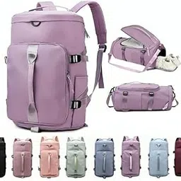 sunbeet 2 in 1 Travel Duffle Bag with Shoe Compartment, Convertible Sports Gym Backpack for Men & Women, Water-Resistant Overnight Travel Duffel Bag for Fitness, Outdoor, Hiking-picture-51