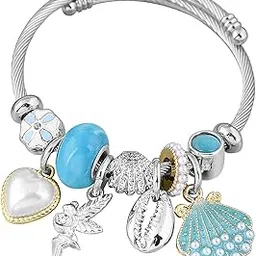 peora Synthetic Stone Studded Silver Plated Charm Bracelet Fashion Adjustable Stylish Jewellery Gift for Girls & Women-picture-42