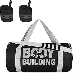 groupers Duffle Canvas Bag with Wrist Band (Black) image 1