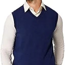 cantabil Solid Reversible V Neck Sleeveless Regular Fit Mens Casual Sweater | Casual Winter Sweater for Men | Mens Sweater for Winter Wear (P_MSWT00055)-picture-56