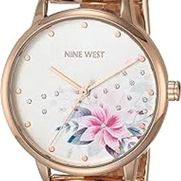 nine west Women's Crystal Accented Bracelet Watch-picture-38