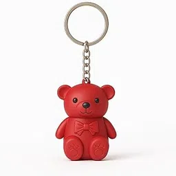 Teddy Bear Lipstick Keychain – Cute 2-in-1 Portable Lip Gloss Accessory – Moisturizing & Long-Lasting Color (Berry Red Teddy)-image-77