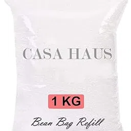 Casa Haus Premium Virgin Grade Thermocol Balls Refill for Pillows, Sofa, Bean Bags, Soft Toys & Beans for Bean Bag Refill 1 Kg (Pearl White)-picture-18