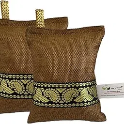 NewSun Activated Charcoal Air Purifying Bag - (2-Pack of-200G) - Decorative Natural Pure Odor Absorber for the Home, Office, and Car - Scent Free - Family and Pet safe - Brunette Brown-image-19