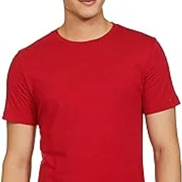 amazon brand - symbol Men's Solid Cotton T Shirt | Round Neck | Half Sleeve | Plain-Regular Fit (Available in Plus Size)-picture-33