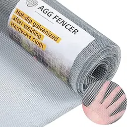 AggFencer 24inch x 25ft Hardware Cloth 1/8inch 27Ga Hot Dipped Galvanized After Welding, Chicken Coop Wire Fence, Garden Plant Welded Metal Wire Fencing Roll Mesh, Poultry Animal Netting Cage Screen-picture-10