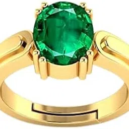 10.25 Ratti Natural Panna Emerald Original Gemstone Ashtadhatu Adjustable Ring Rashi Ratna Certified Gemstone AA++ Quality For Men & Women (Style-921)-image-70