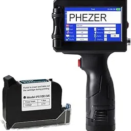 Bequest Portable Inkjet Printer, Quick Dry Ink Cartridge Included, 360° Intelligent Multifunctional Coding Machine for Business Expiration Date/Hour/Barcode/QR Code/Logo-picture-51