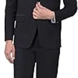 crimsoune club Men's Black Three-Piece Tuxedo Suit-picture-19