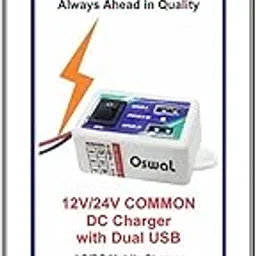 12V/24V DC Mobile Charger with Dual USB Ports, Universal AC/DC Adapter for All Mobile Phones, White-picture-27