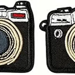 4 Inch Sew Embroidery Patch Vintage Camera Applique Old Camera Enthusiast Badge Craft Pack of 2 Pieces (9568)-picture-16